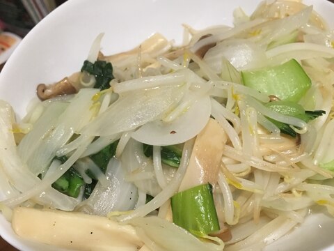 もやしとチンゲン菜のあんかけ炒め